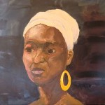 Das Mädchen mit dem Goldohrring 2005 (40X40)